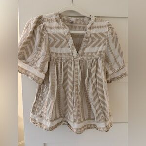 Old Navy Beige Patterned Top